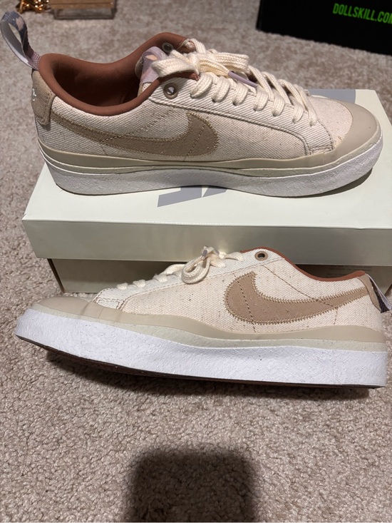 Nike Shoes - Nike Women’s Low-Top Canvas Sneakers in Cream and Tan